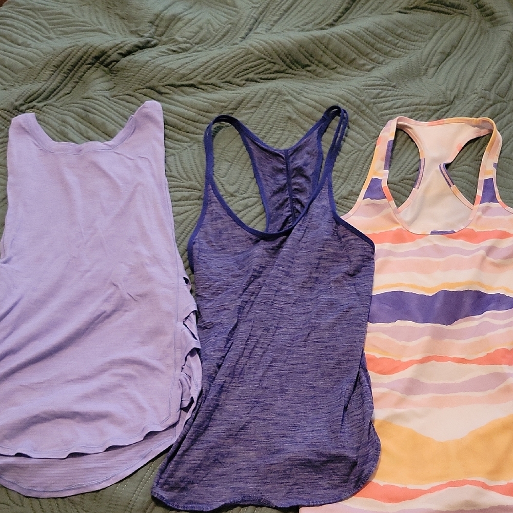 Bundle Of 3 Active Tank Tops, Lululemon Stamps